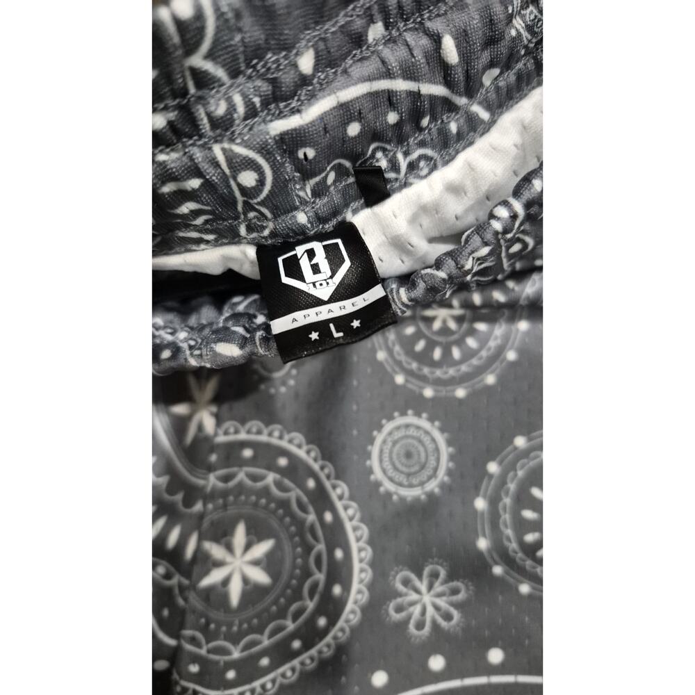 Baseball Lifestyle 101 BL101 Paisley Shorts Men’s Large Gray NWT Athletic - Picture 6 of 9